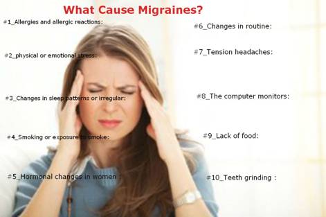 What are causes of Migraine image