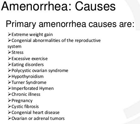 main causes of amenorrhea image