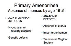 symptoms and causes of primary amenorrhea image