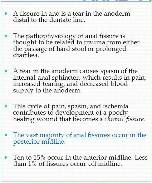 Causes of anal abrasions